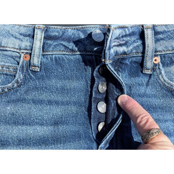 Goldie Blues Womens 5" Cheeky High-Rise Denim Shorts Curvy Fit Comfort Size 2 - Picture 3 of 6